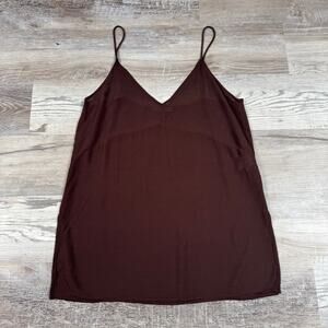 Zara Brown Sheer Camisole Tank Flowy Slip Indie Sleaze Y2K Medium